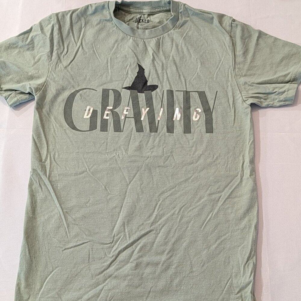 Wicked Musical Defying Gravity Graphic Tee Green Shirt Size S